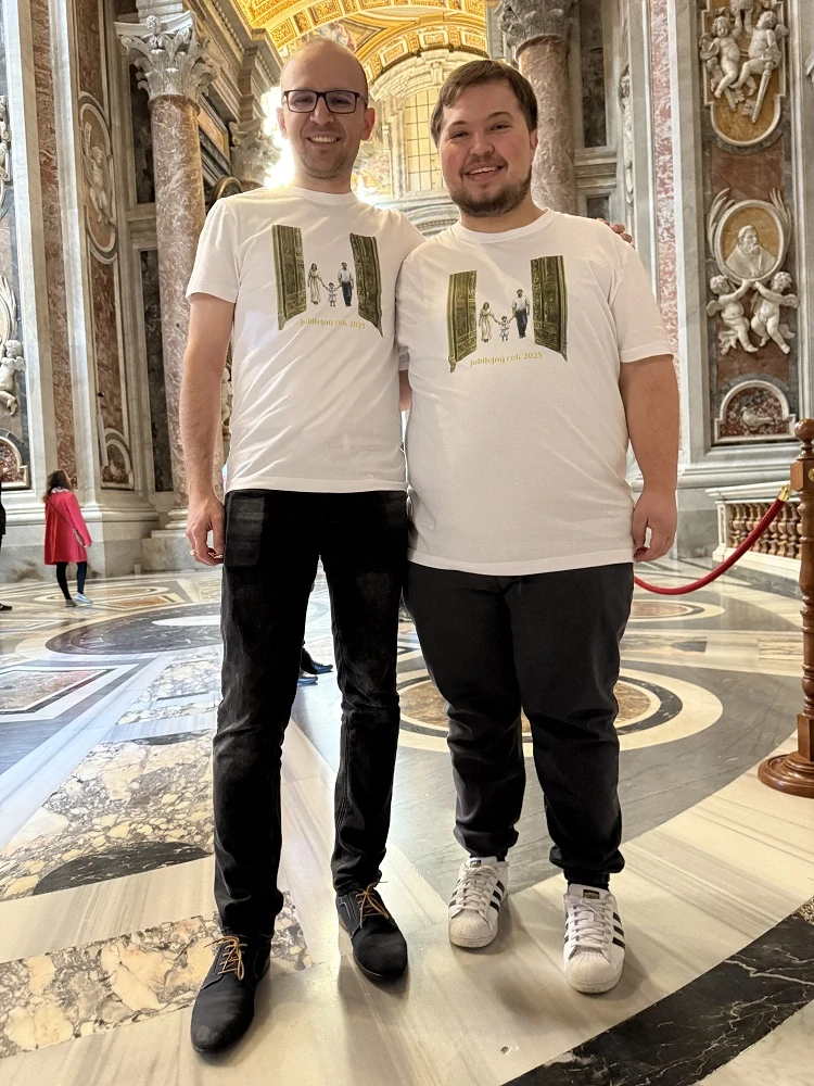 Pánske biele tričko k Jubilejnému roku