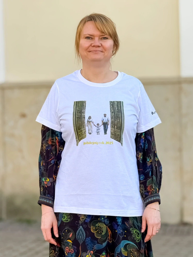 Dámske biele tričko k Jubilejnému roku