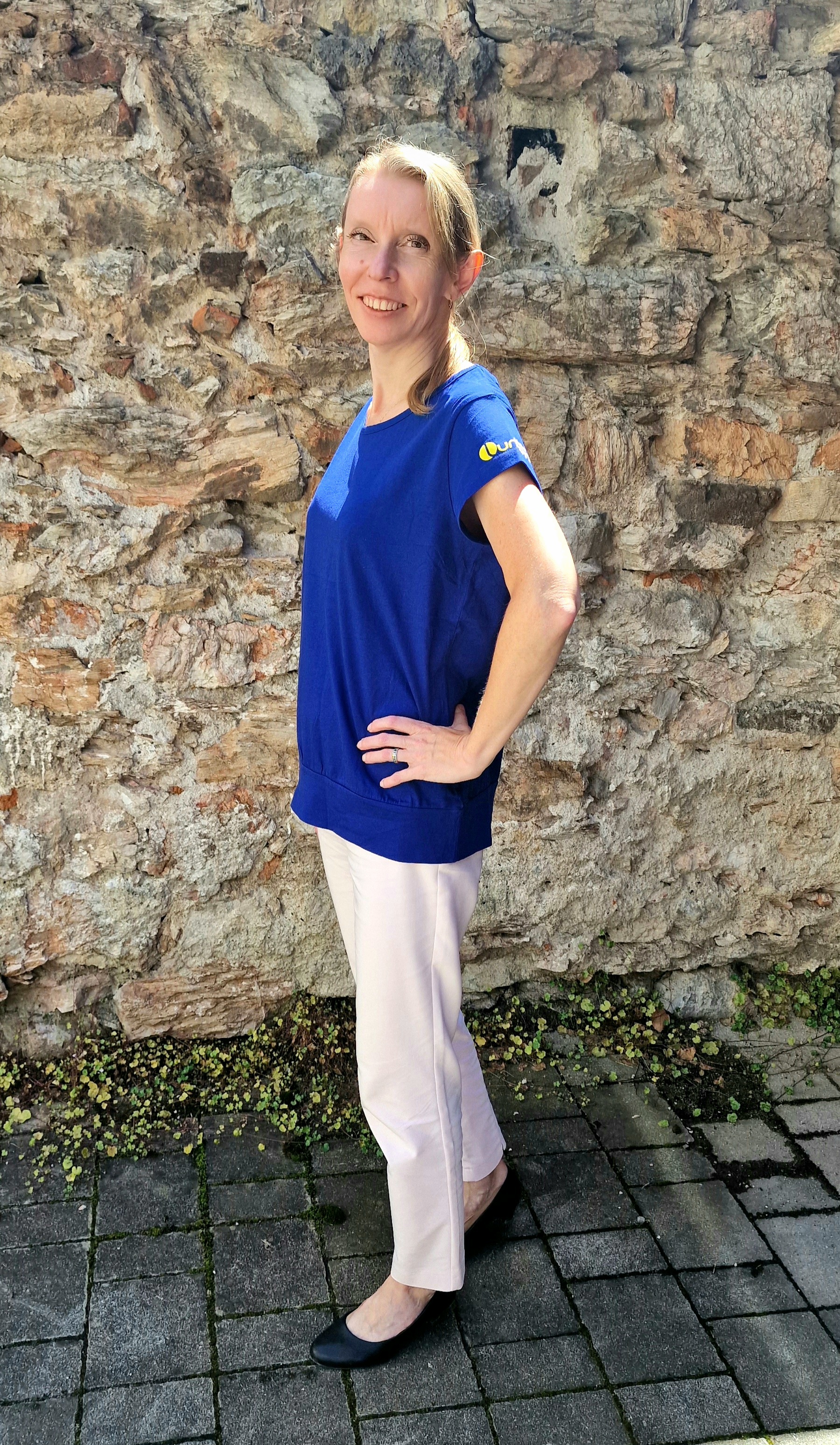 Dámske elegantné tričko kráľovsky modré - Rádio LUMEN 