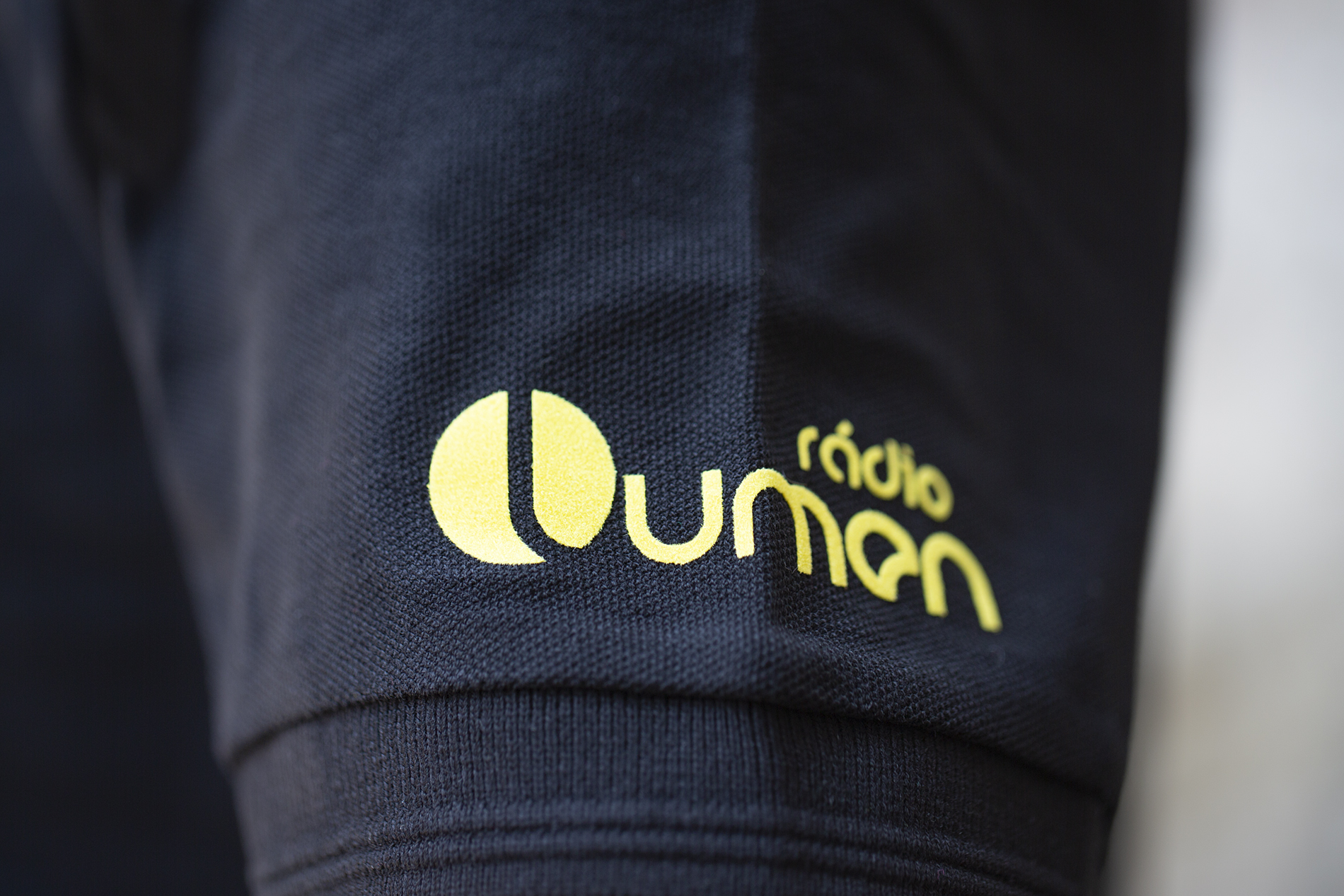 Pánska polokošeľa čierna - Rádio LUMEN